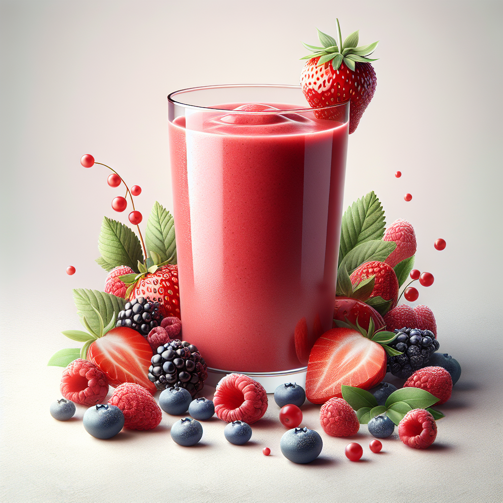 Smoothie aux baies rouges