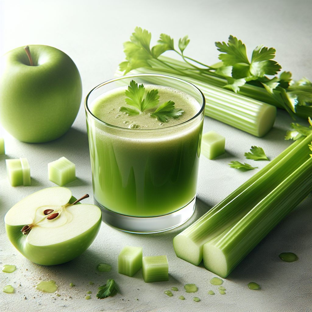 Jus de céleri et pomme verte