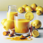 Jus de citron et curcuma